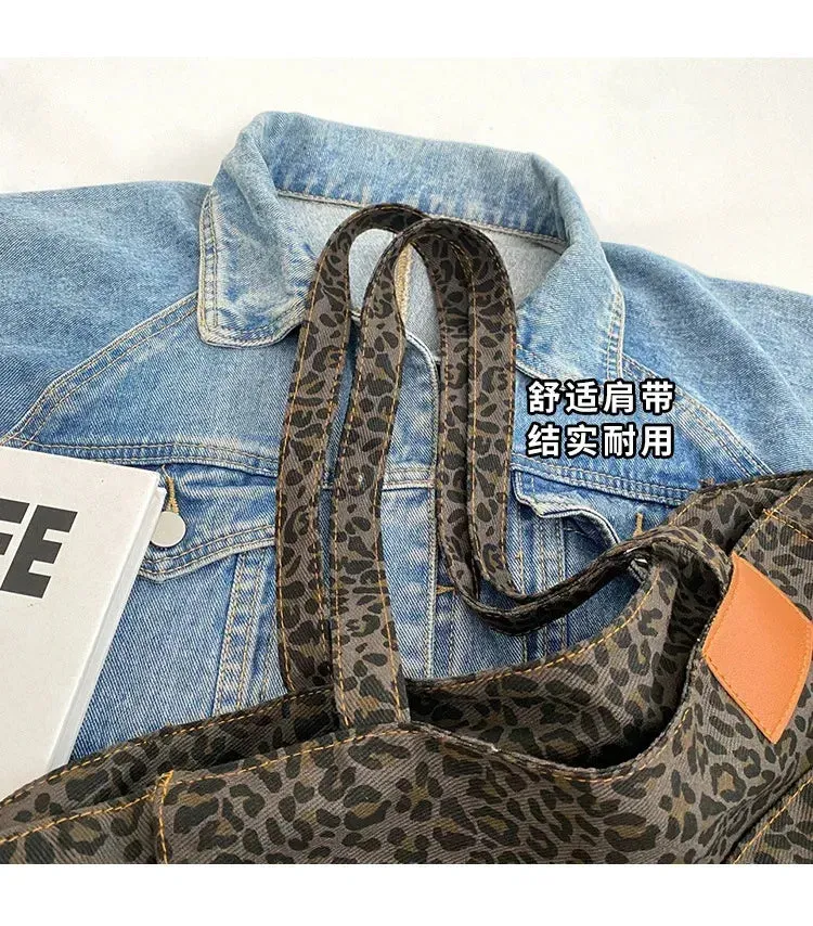 Leopard Print Korean Shopper Bag