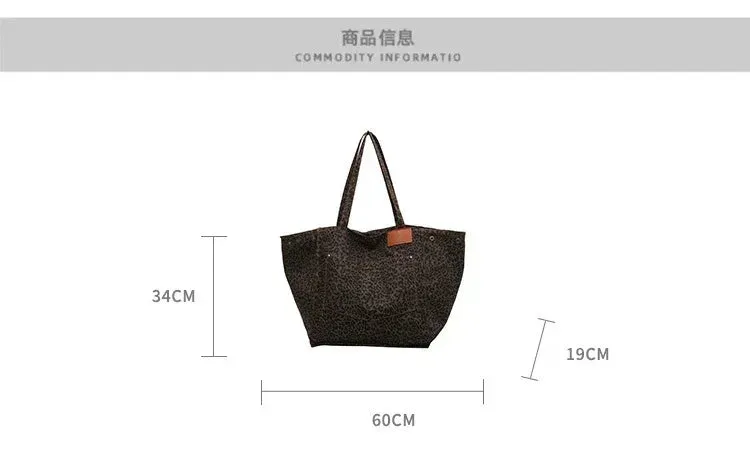 Leopard Print Korean Shopper Bag