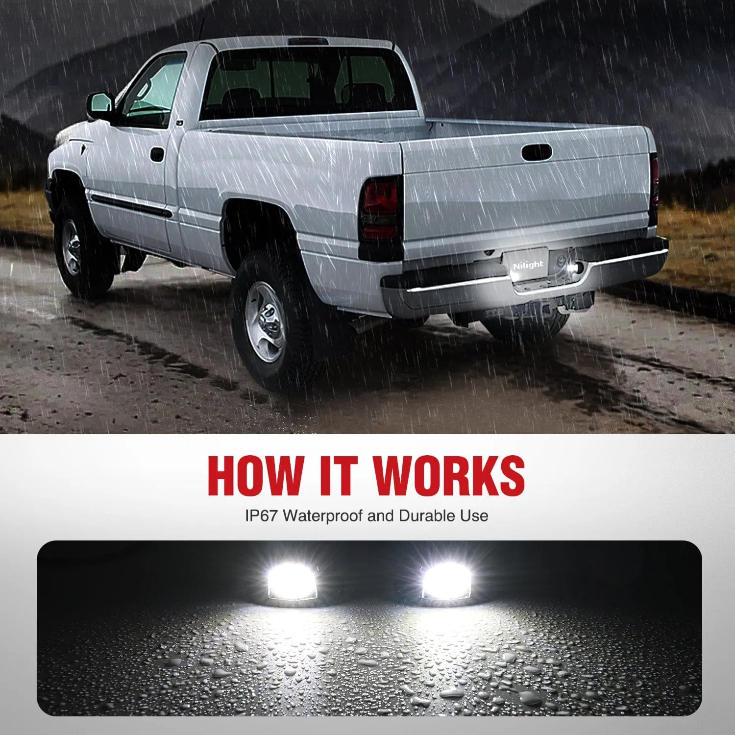 License Plate Light Compatible with 1994 1995 1996 1997 1998 1999 2000 2001 Dodge Ram 1500 2500 3500 2002 RAM 2500 3500 6000K White 2PCS Pack