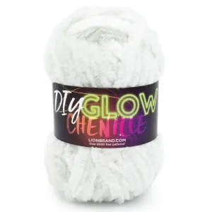 Lion Brand DIY Glow Chenille Yarn - Pearl