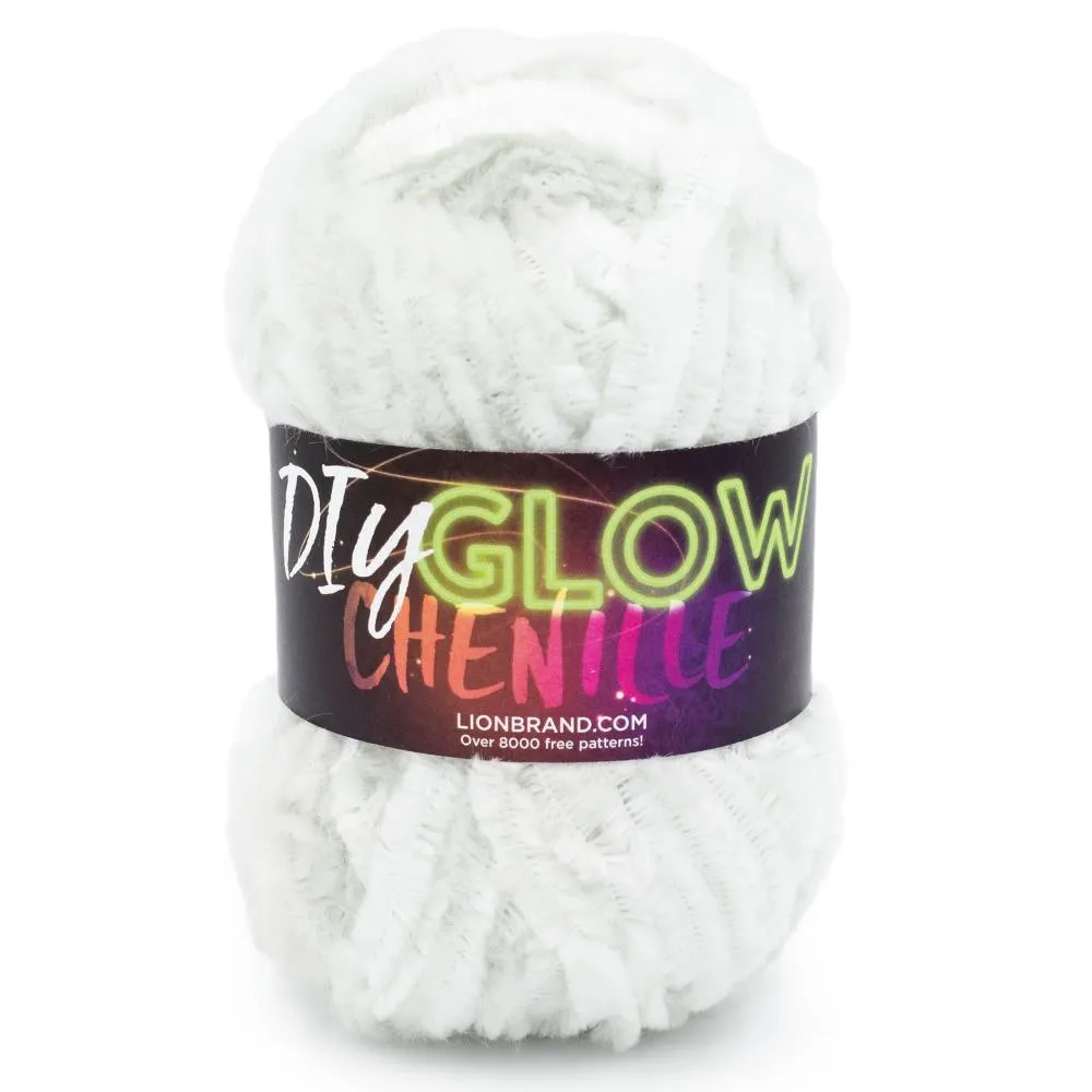 Lion Brand DIY Glow Chenille Yarn - Pearl