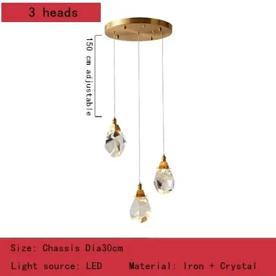 Luxury Villa Crystal Chandelier Pendant Lights for Home Decor by Mansion