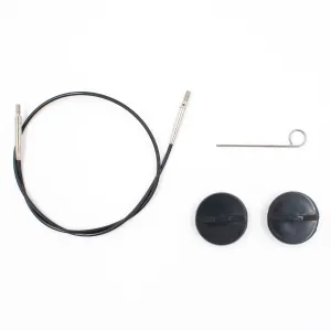 LYKKE Crafts Interchangeable Needle Cords - Black - 20"/50 cm [for 3.5" tips]