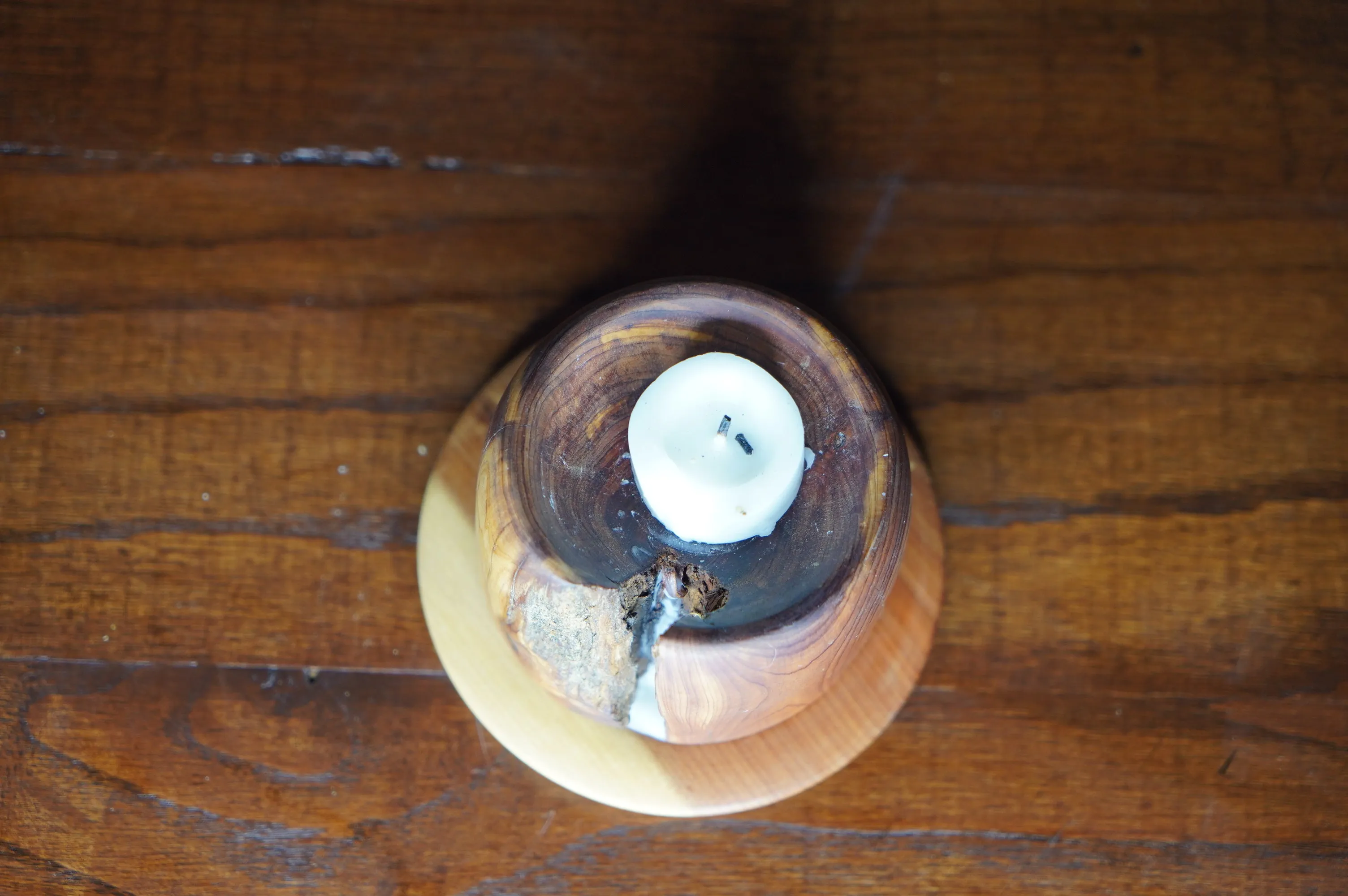 Medium Cedar Candle Holder