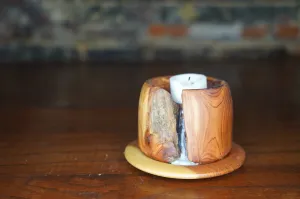 Medium Cedar Candle Holder