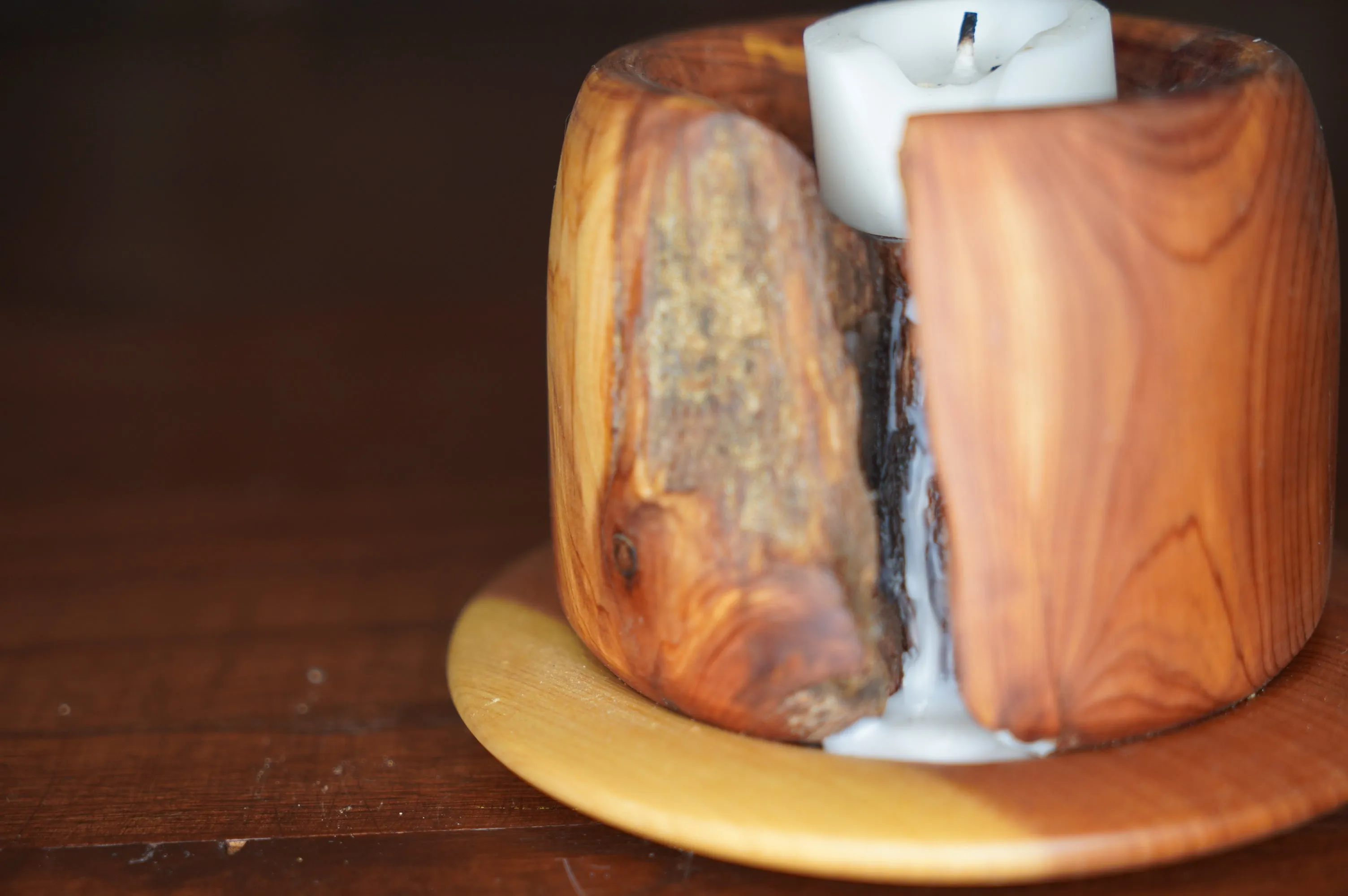 Medium Cedar Candle Holder