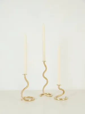 Medusa Brass Candle Holder