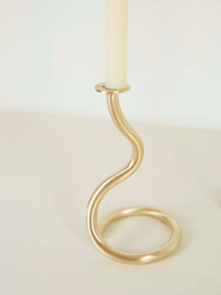 Medusa Brass Candle Holder