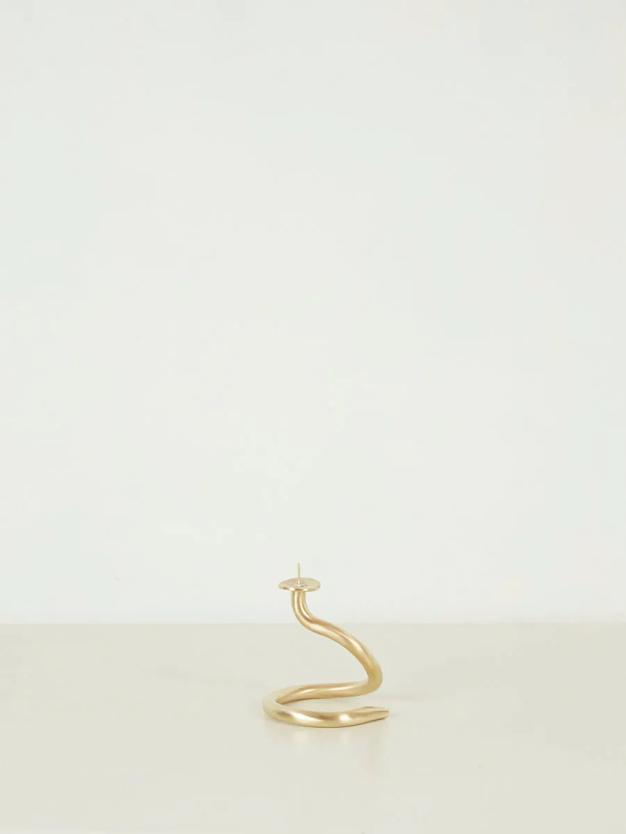 Medusa Brass Candle Holder