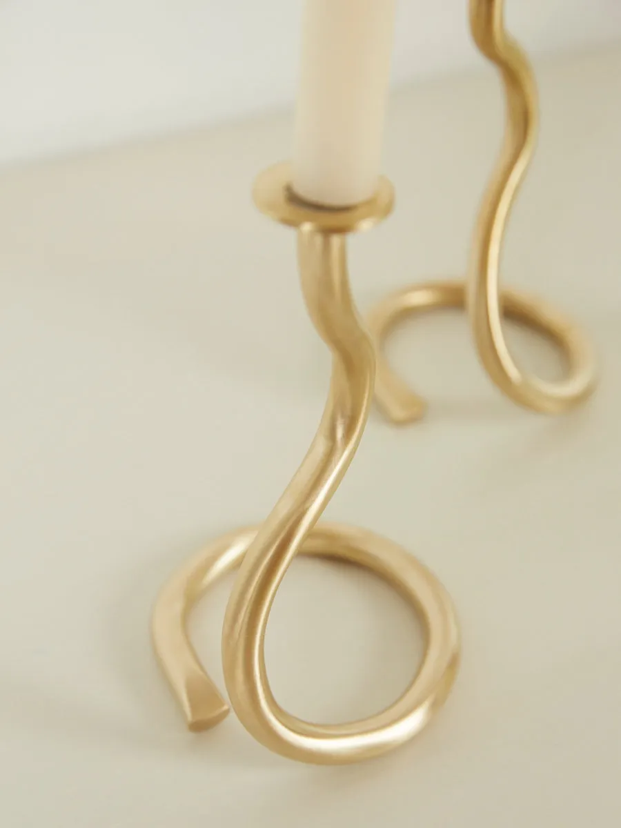 Medusa Brass Candle Holder