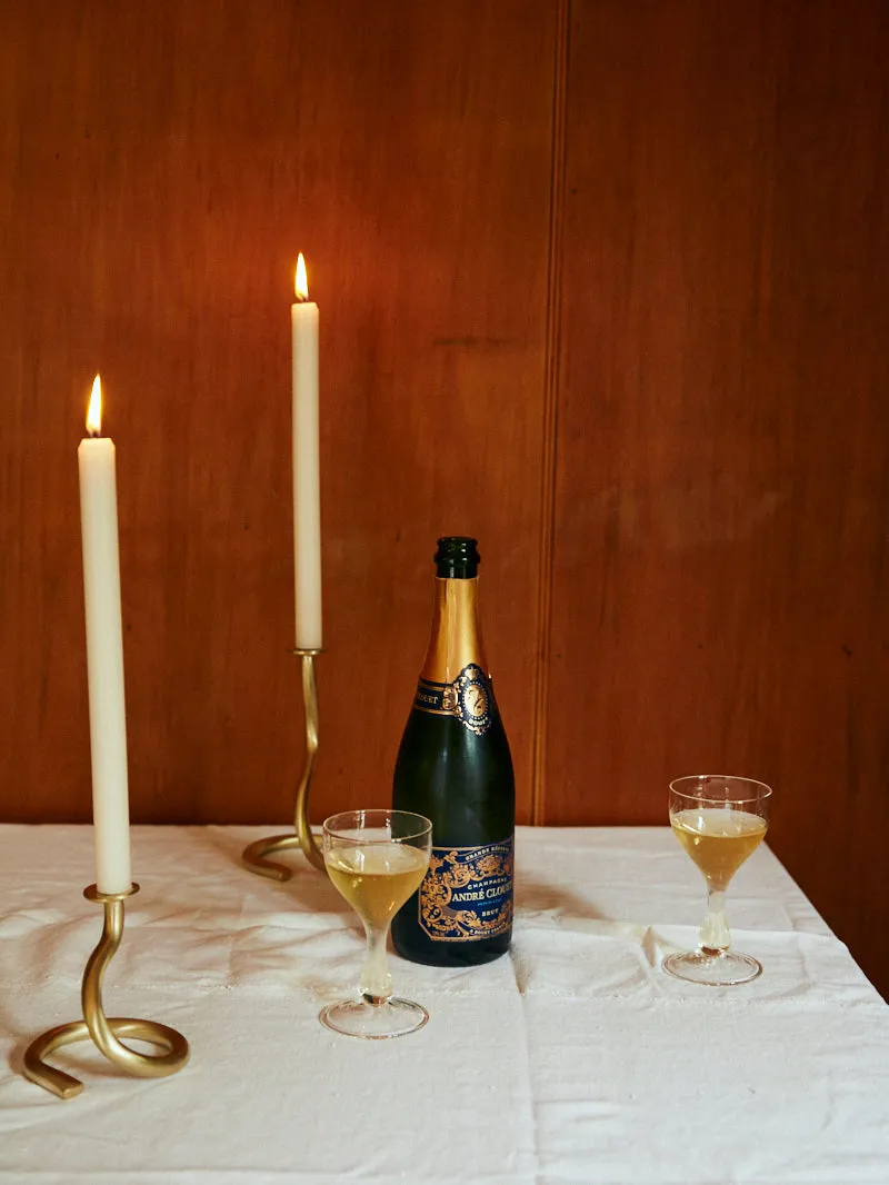 Medusa Brass Candle Holder