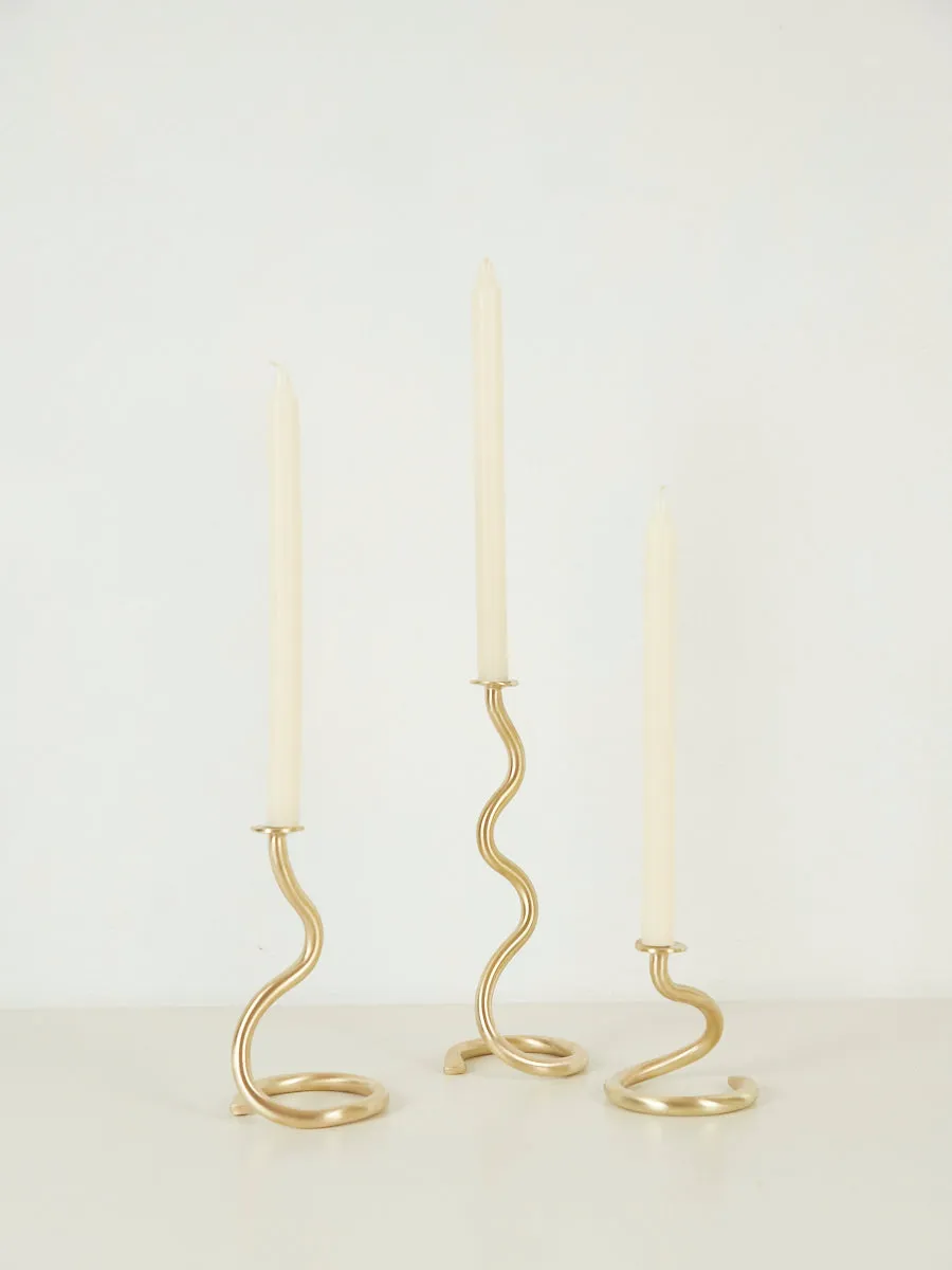 Medusa Brass Candle Holder