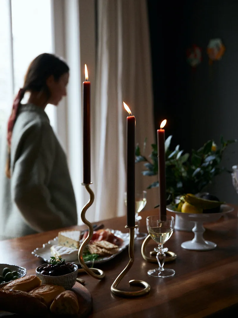 Medusa Brass Candle Holder