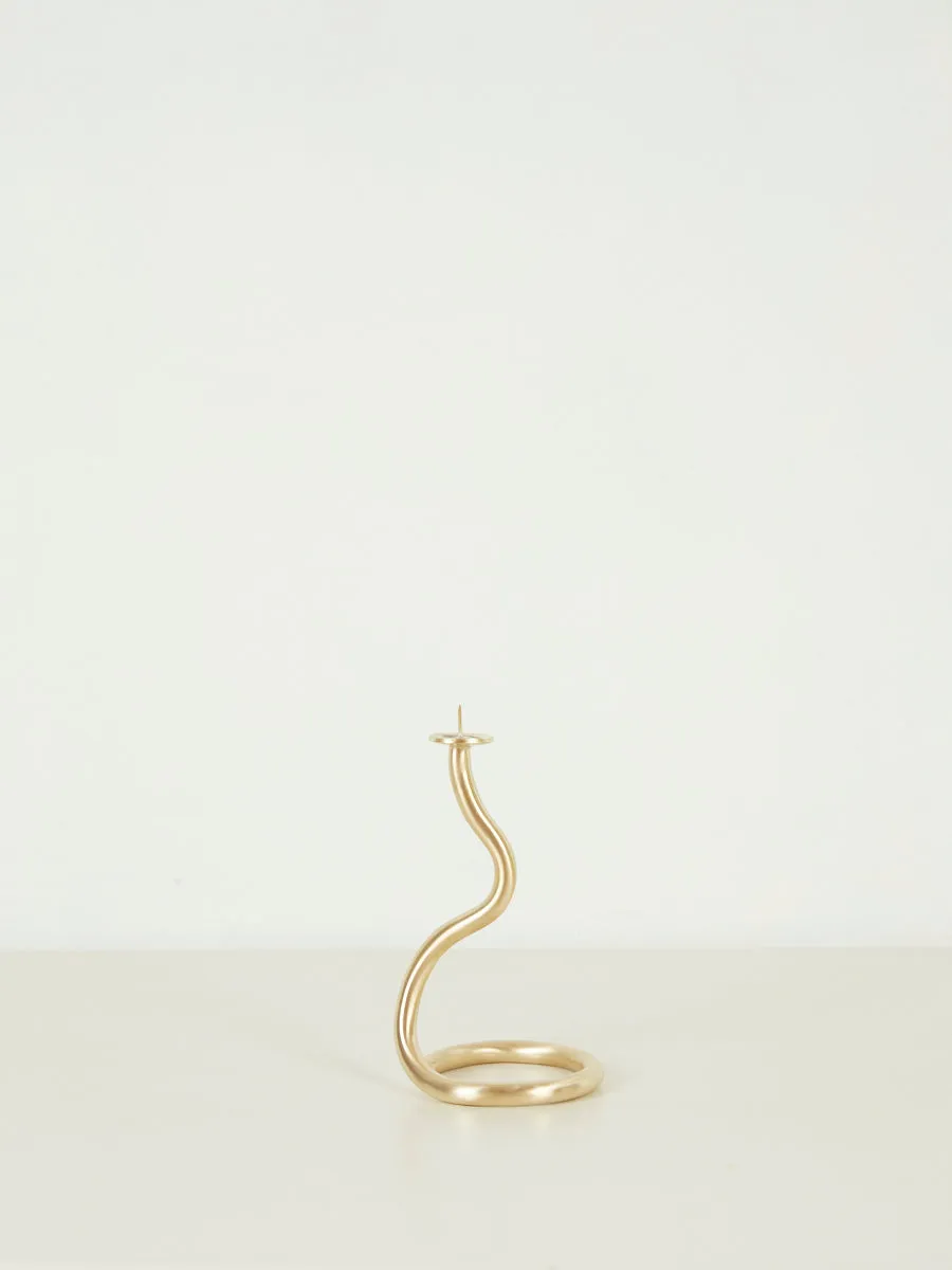 Medusa Brass Candle Holder
