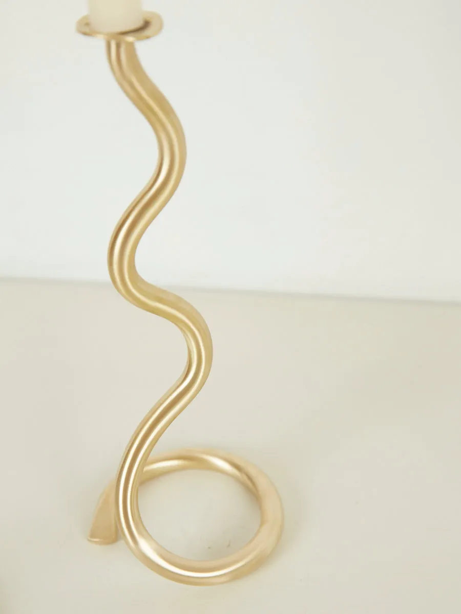 Medusa Brass Candle Holder