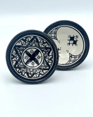 Mini Black & White Ceramic Bowls