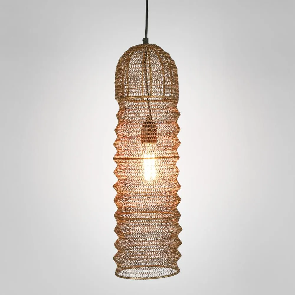 Monash Wire Mesh Ceiling Pendant Brass