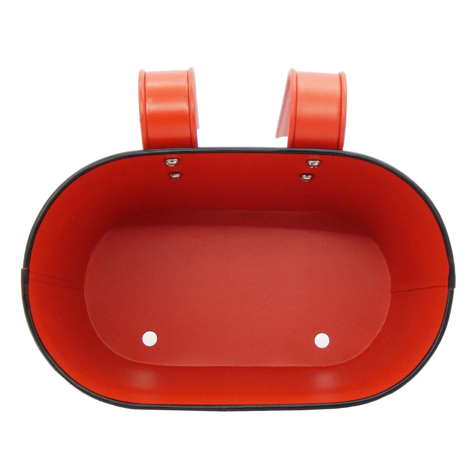 Oval Red/Black 10" Balcony Railing Planter