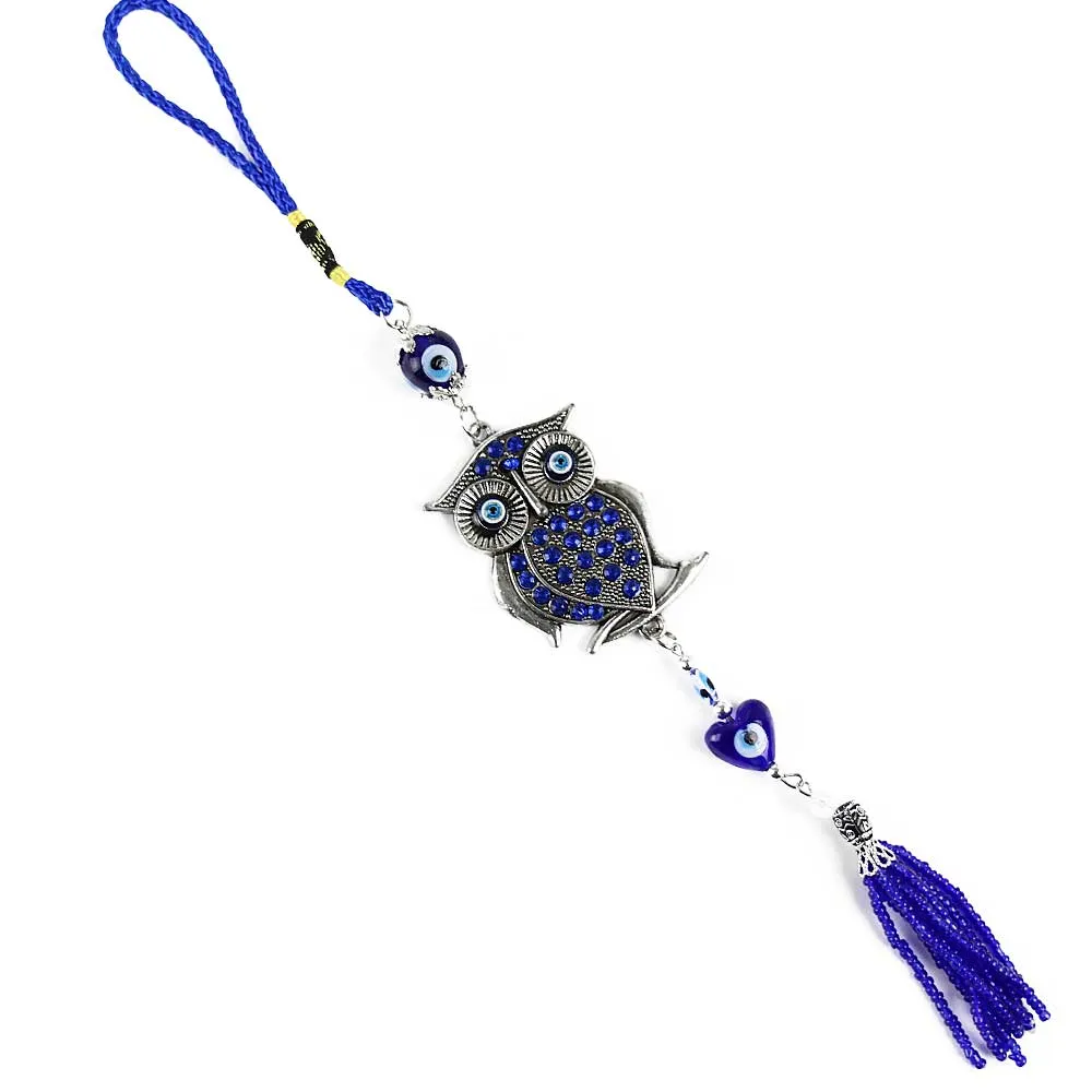 Owl & Tassel Evil Eye Protection Hanging Talisman