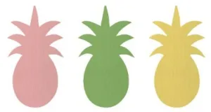 Printed Pineapple Magnets, Set of 3