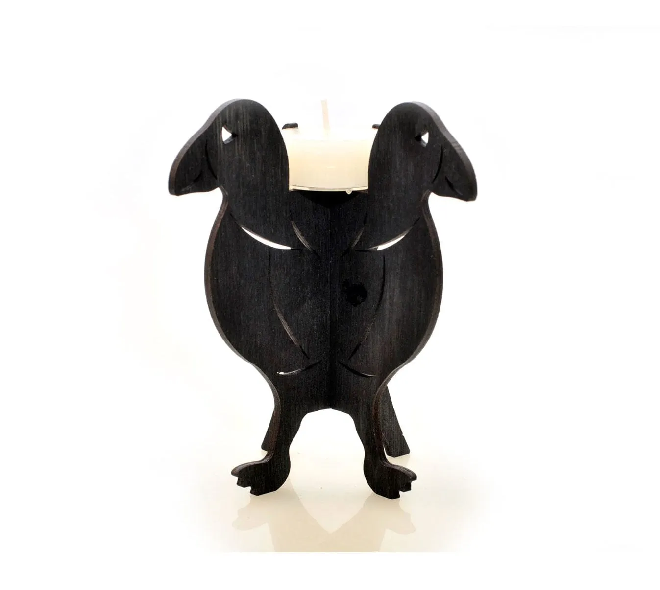 Puffin Lundi Shaped Plywood Candle Holder Laser Cut