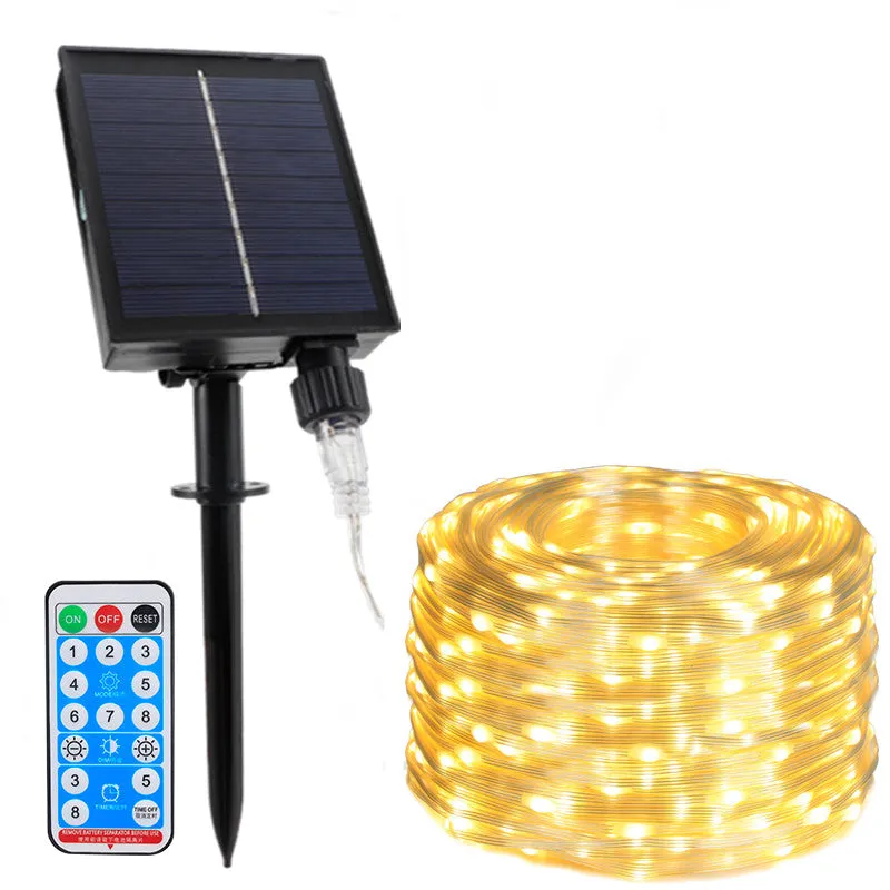Quntis Solar-Powered LED Outdoor String Lights – Waterproof Copper Wire Fairy Lights with PVC Coating for Garden & Christmas Decor