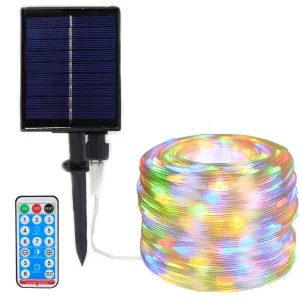 Quntis Solar-Powered LED Outdoor String Lights – Waterproof Copper Wire Fairy Lights with PVC Coating for Garden & Christmas Decor