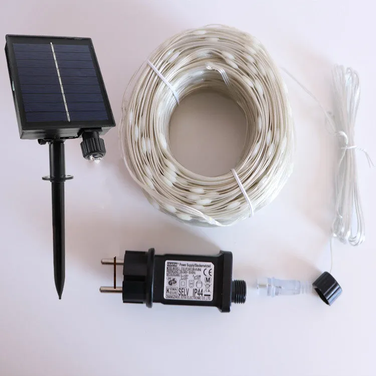 Quntis Solar-Powered LED Outdoor String Lights – Waterproof Copper Wire Fairy Lights with PVC Coating for Garden & Christmas Decor