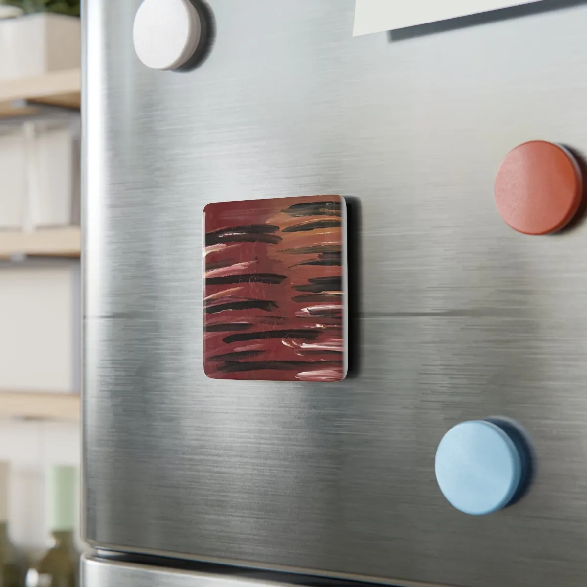 "Reflections" Porcelain Magnet, Square