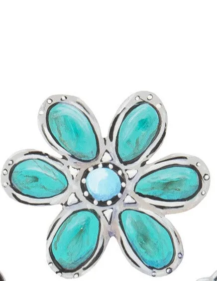 RTC Turquoise Flower Magnets