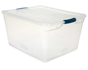 Rubbermaid RMCC710000 Storage Tote, Plastic, Clear, 23-1/2 in L, 18-5/8 in W, 12-1/4 in H :EA: QUANTITY: 1