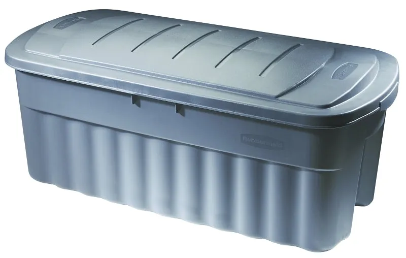 Rubbermaid Roughneck RMRT500000 Jumbo Storage Box, Polyethylene, Blue, 42.7 in L, 21.4 in W, 18 in H :EA: QUANTITY: 4