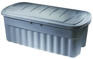 Rubbermaid Roughneck RMRT500000 Jumbo Storage Box, Polyethylene, Blue, 42.7 in L, 21.4 in W, 18 in H :EA: QUANTITY: 4