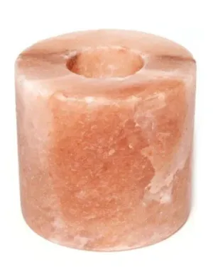 Salt candle holder - crafted cylinder