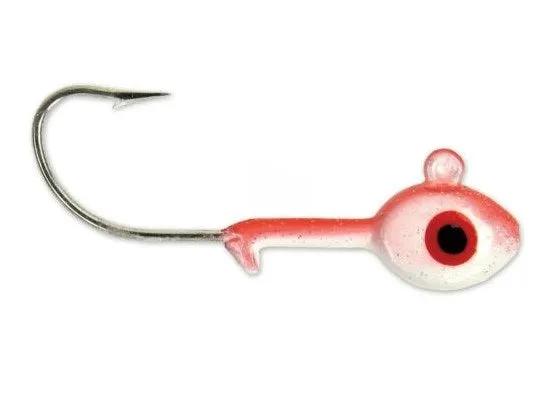 Sea Striker Got-Cha Jig Heads White/Red 1/4oz 7pk