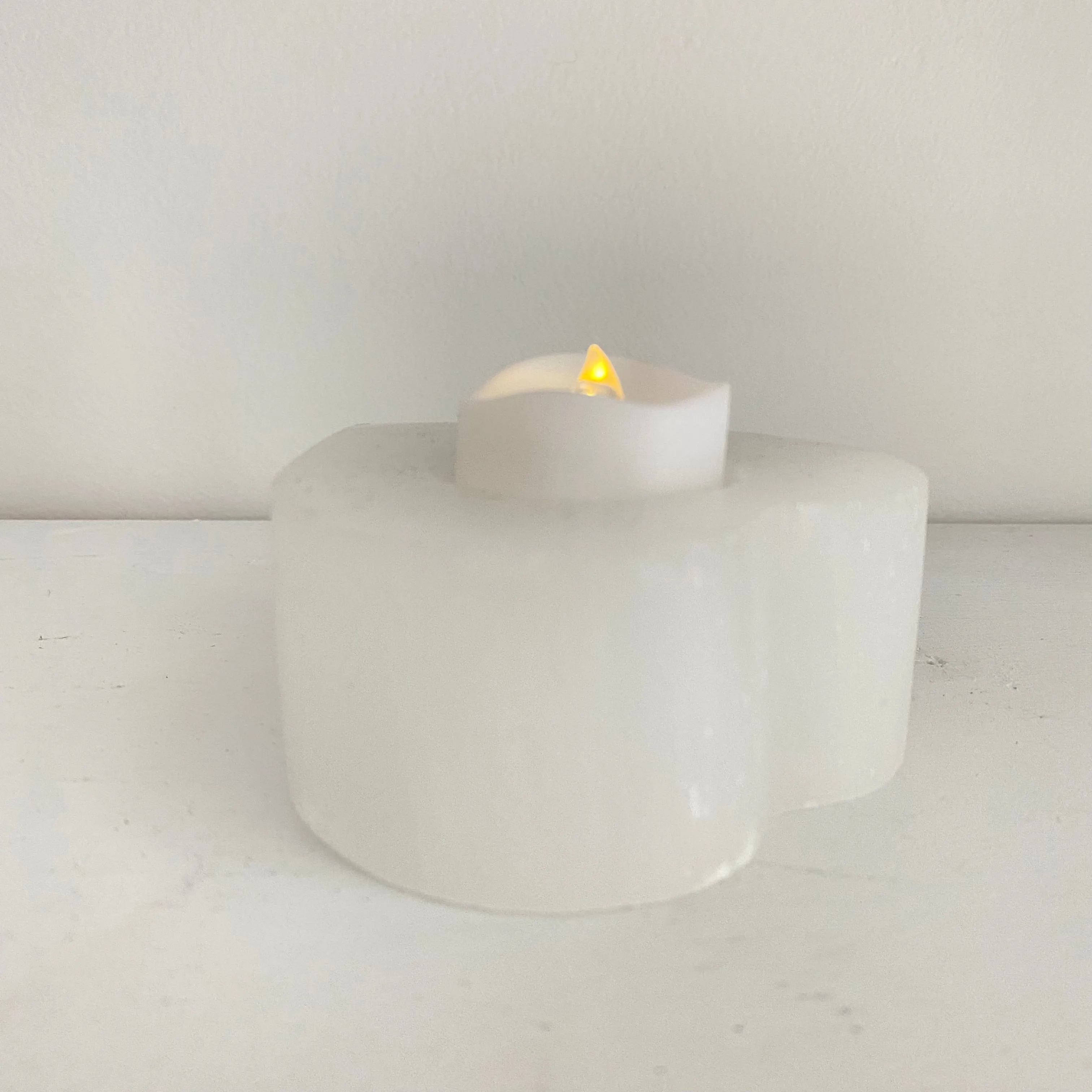 Selenite Candle Holders
