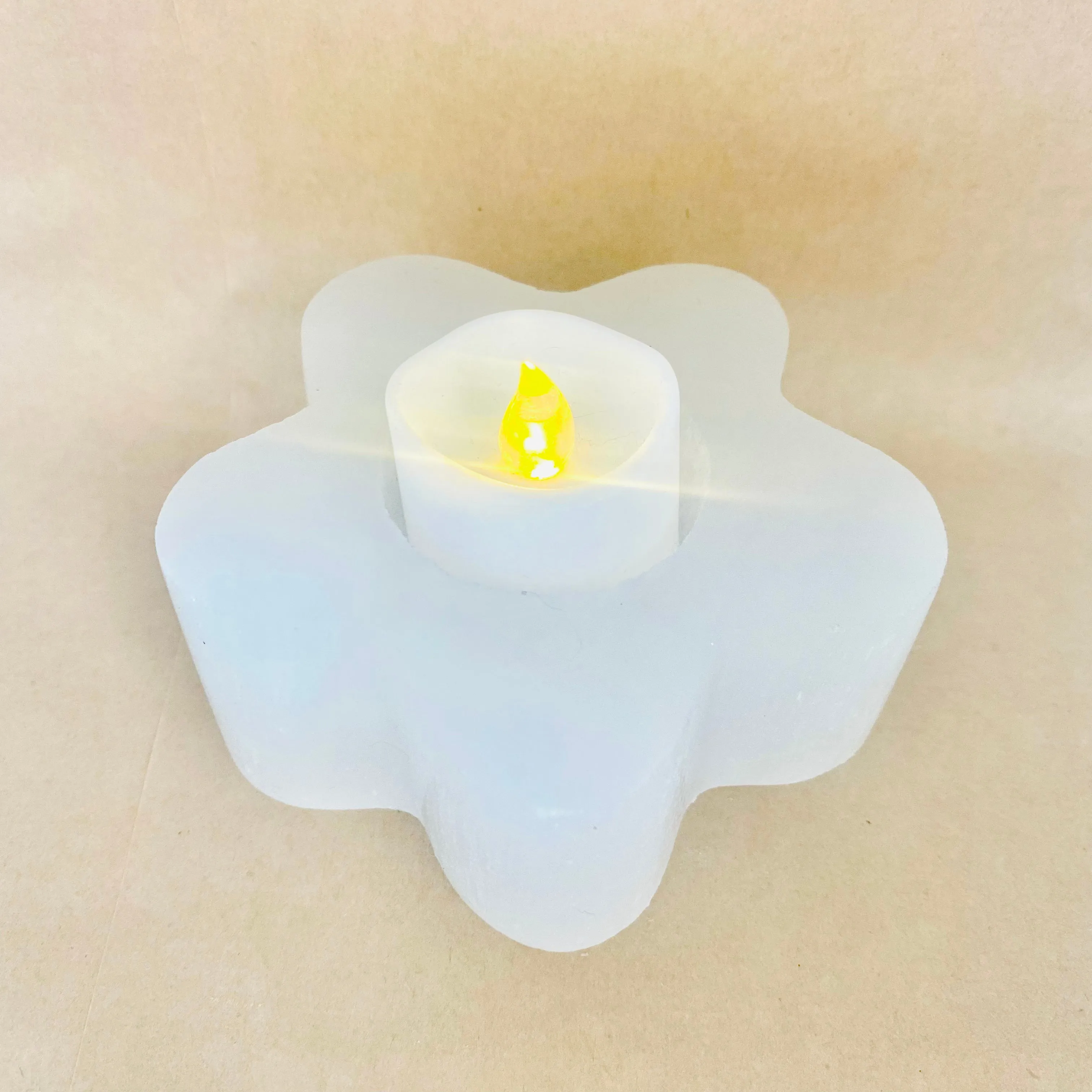 Selenite Candle Holders