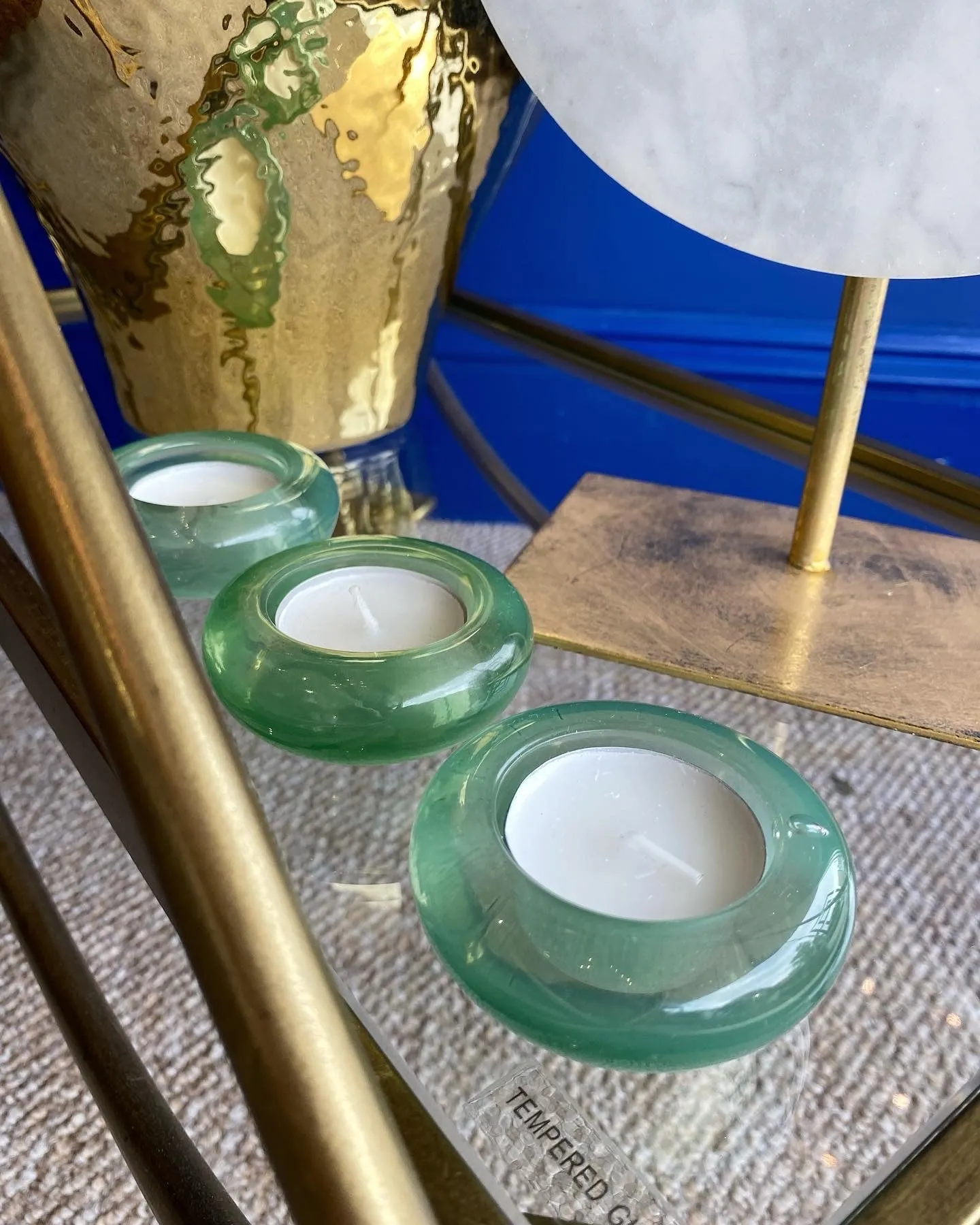 Shades of Green Candle Holder