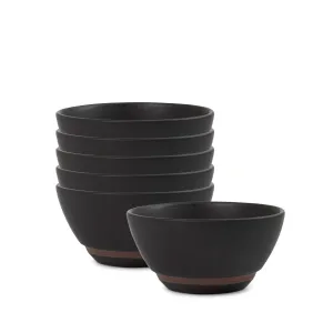 Shari Rice Bowls 12 x 6cm - Set of 6 - Onyx