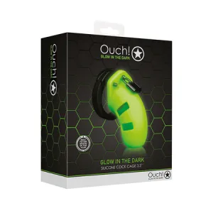 Shots Ouch 3.5' Model 20 Cock Cage - Glow in the Dark