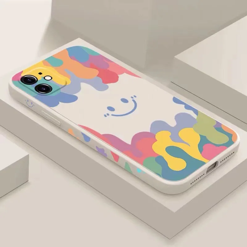 Silicone Phone Case Watercolor Protective Cover Soft