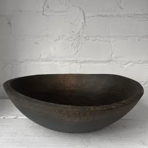Spencer Peterman Live Edge Black Ebonized 12" Oval Bowl (# 02)