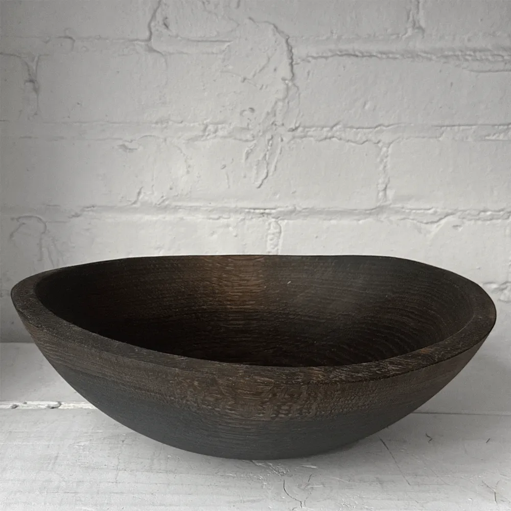 Spencer Peterman Live Edge Black Ebonized 12" Oval Bowl (# 02)
