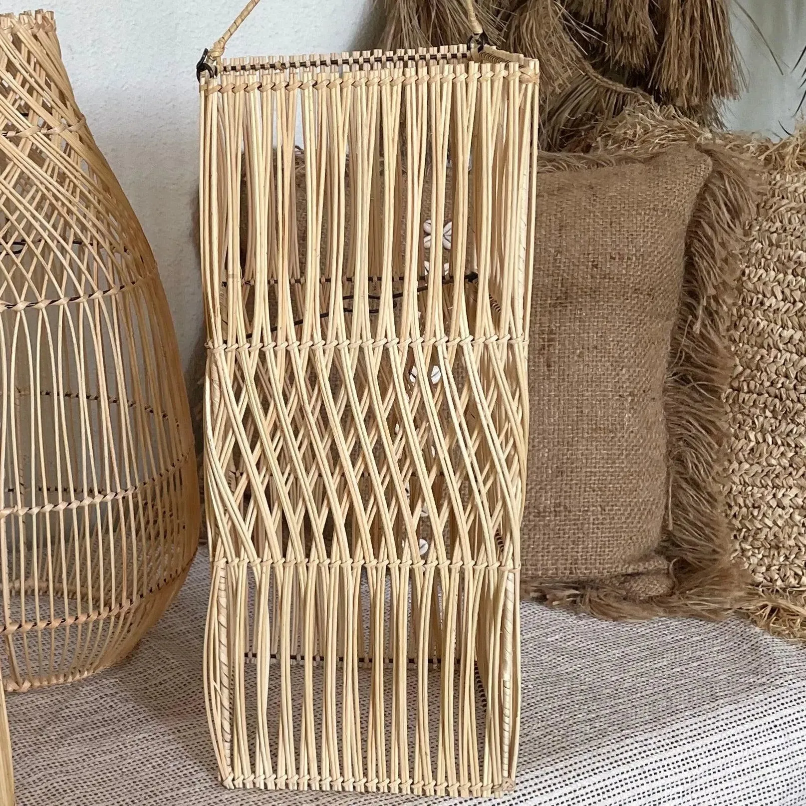 Square Rattan Pendant Lamp