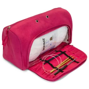 Susan Bates Yarn Storage Tote Pink 12"X5.5"X5.5"*