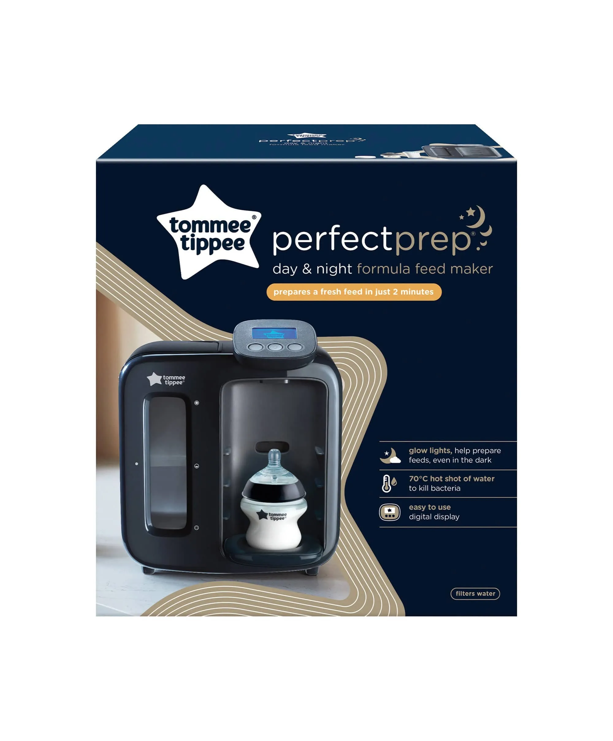 Tommee Tippee Perfect Prep Day & Night Bottle Maker Machine - Black