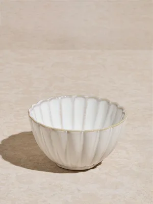 Westside Home White Scallop Design Serving Bowl - Small