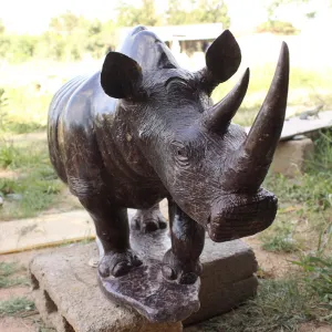 White Rhinoceros||Shona Stone Sculpture