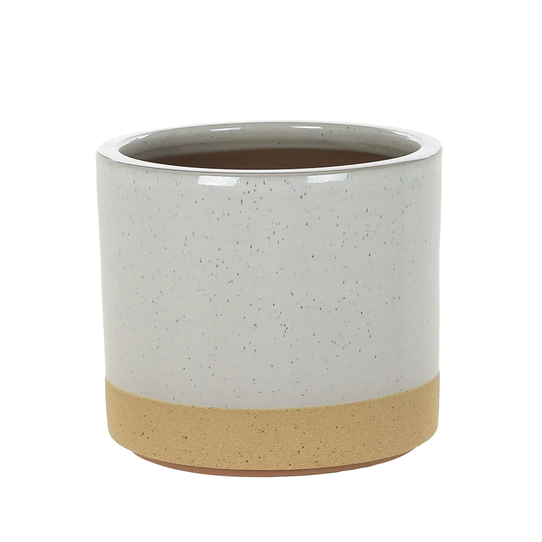 Woodlodge 38cm Cream Speckle Cylinder Glazed Pot