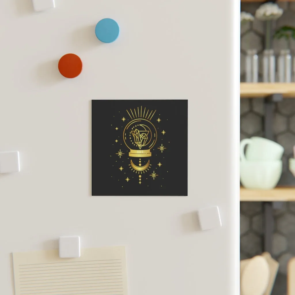 Yoga Spiritual Meditation Square Magnet - Intuition 111 Angel Number